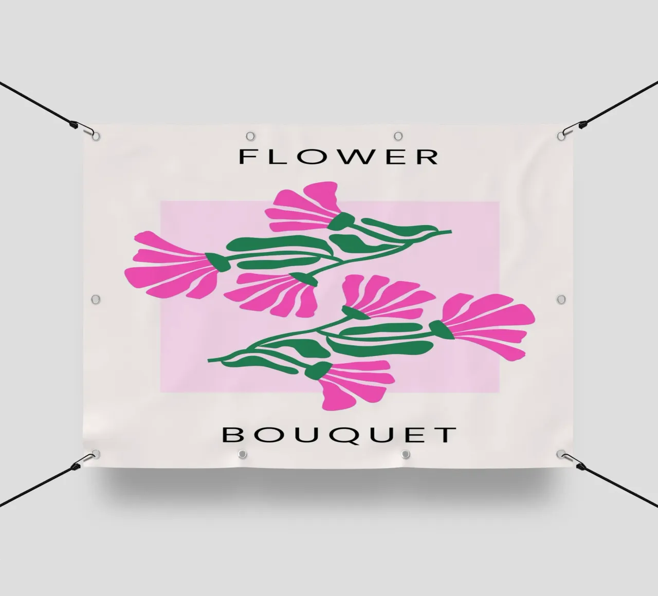 Psychedelic Blob Flower Groovy Abstract Pop Art Print bâche pvc de NorwesClub