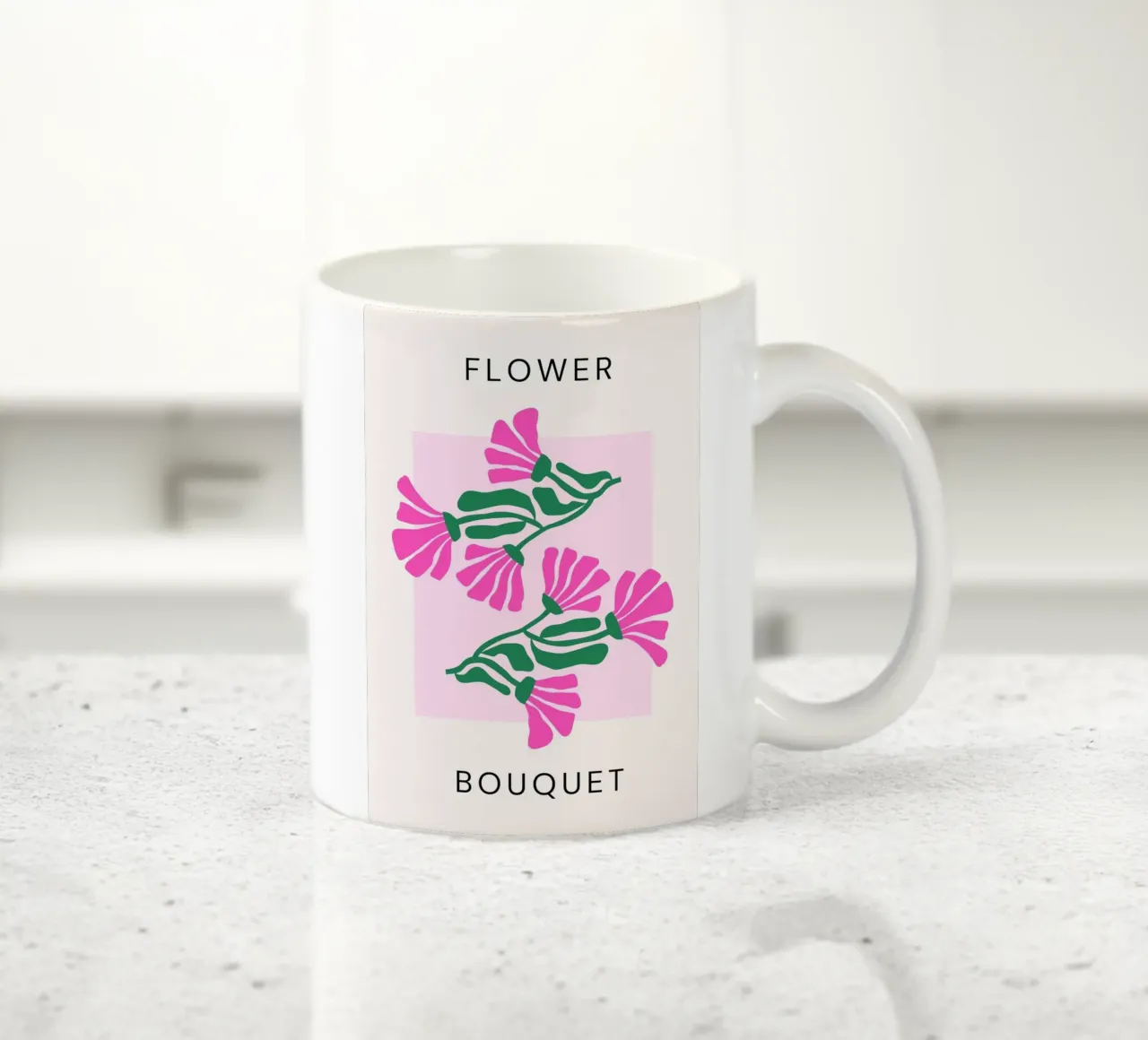 Psychedelic Blob Flower Groovy Abstract Pop Art Print mug en céramique de NorwesClub