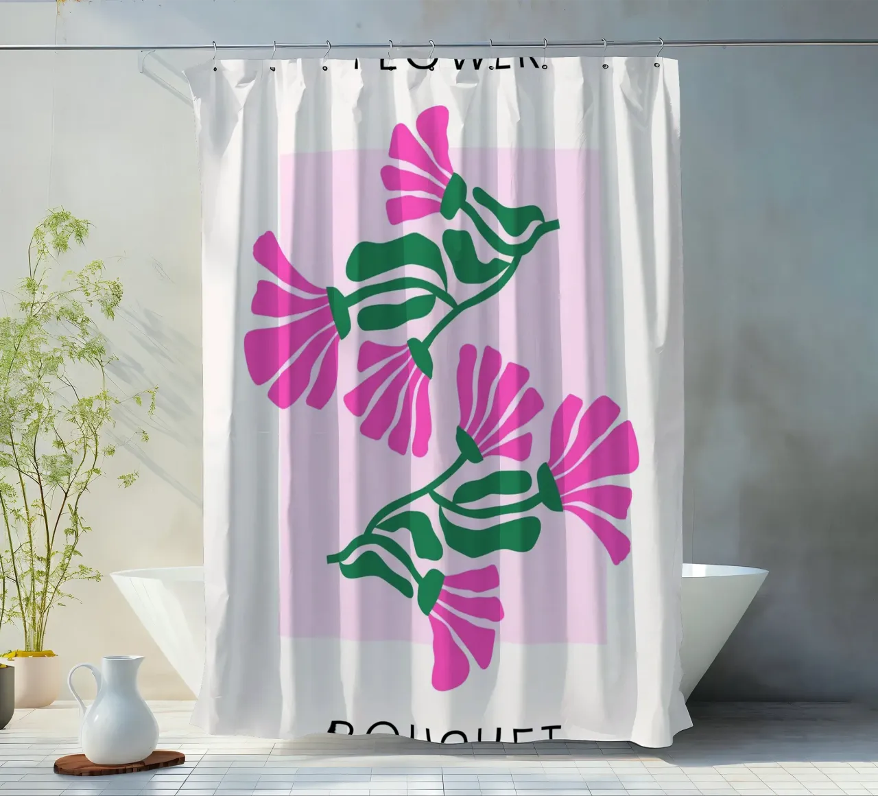 Psychedelische Blob Bloem Groovy Abstract Pop Art Print douchegordijn van NorwesClub