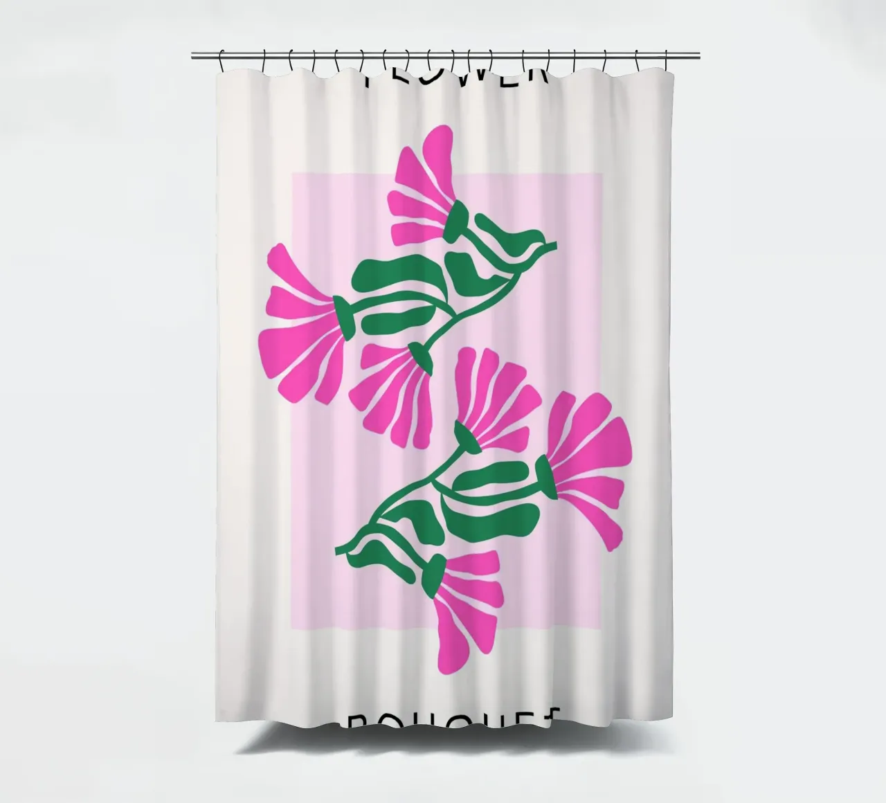 Psychedelische Blob Bloem Groovy Abstract Pop Art Print douchegordijn van NorwesClub