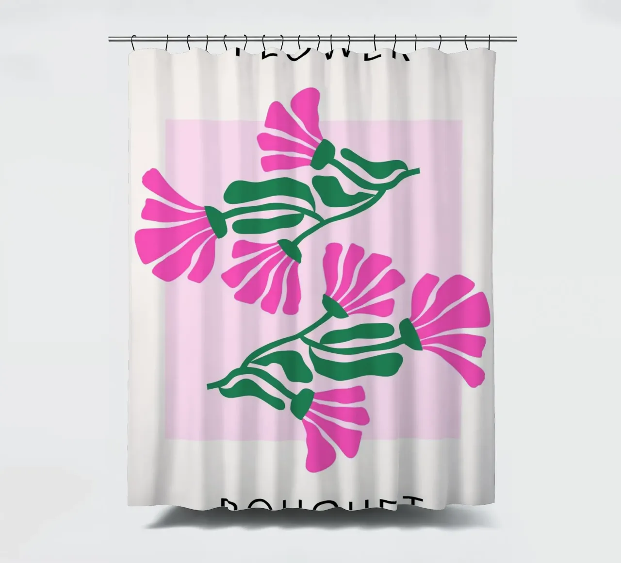 Psychedelische Blob Bloem Groovy Abstract Pop Art Print douchegordijn van NorwesClub