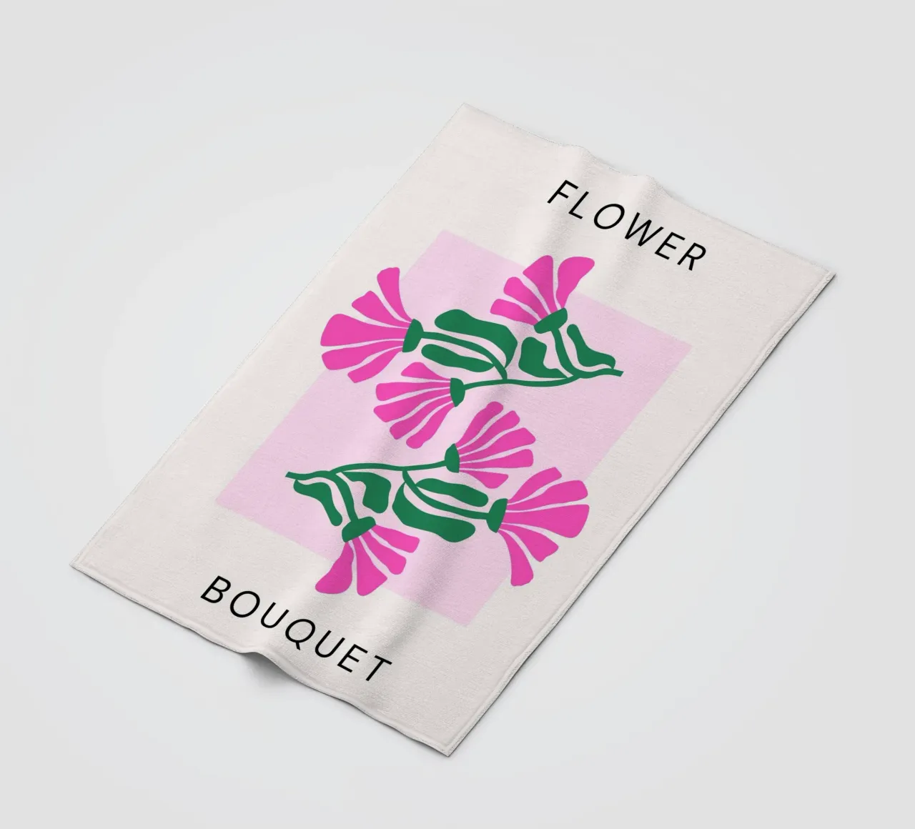 Psychedelic Blob Flower Groovy Abstract Pop Art Print fleece blanket by NorwesClub