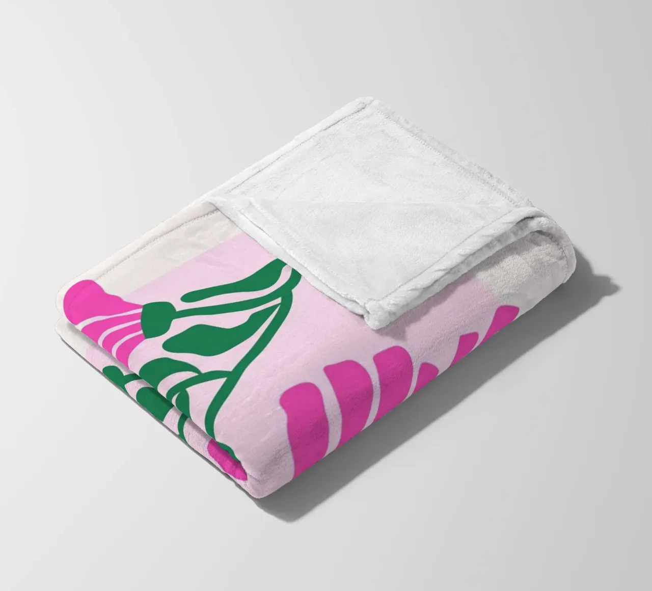 Psychedelic Blob Flower Groovy Abstract Pop Art Print fleece blanket by NorwesClub
