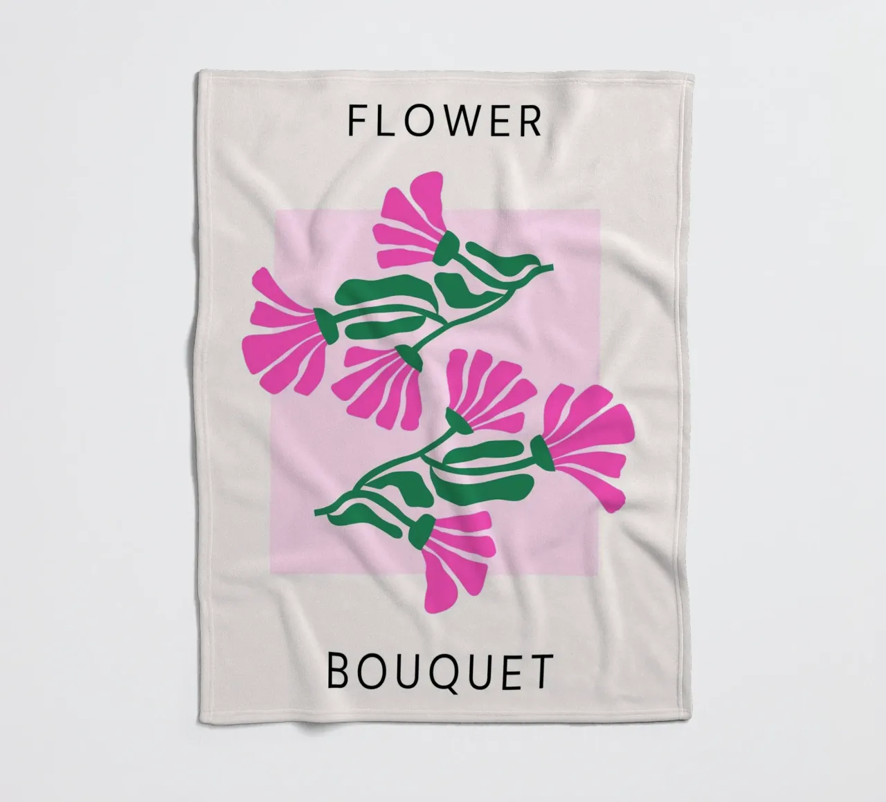 Psychedelic Blob Flower Groovy Abstract Pop Art Print fleece blanket by NorwesClub