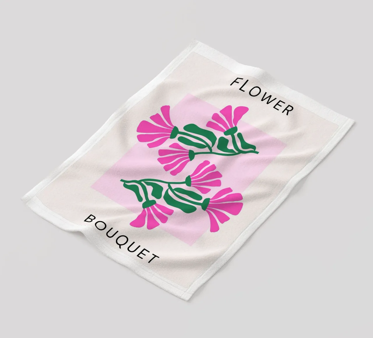 Psychedelic Blob Flower Groovy Abstract Pop Art Print fleece blanket by NorwesClub