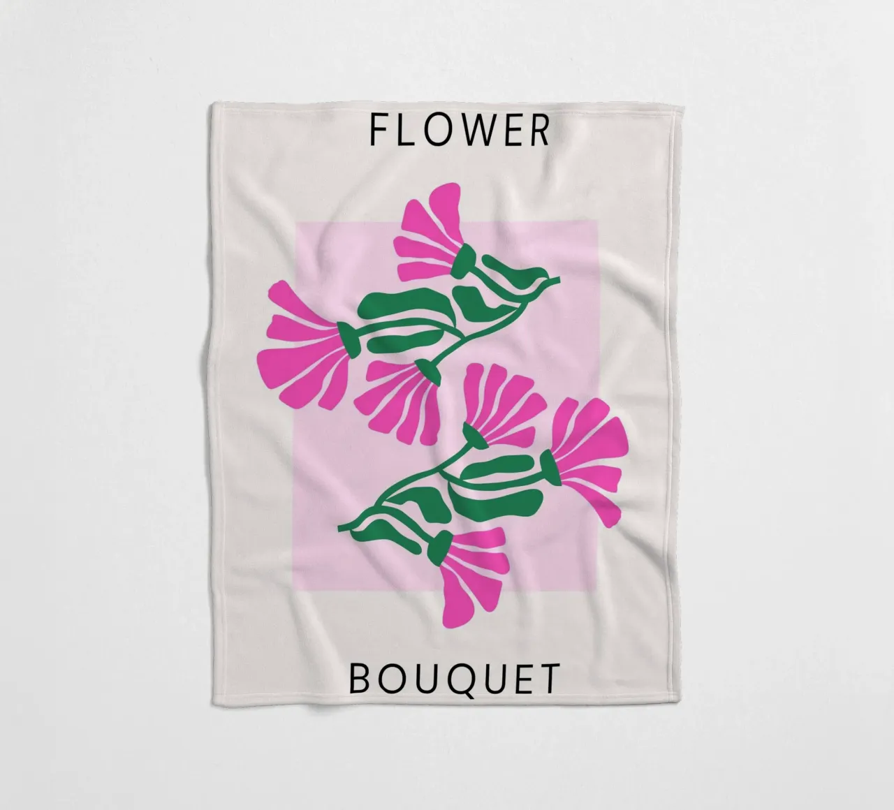 Psychedelic Blob Flower Groovy Abstract Pop Art Print fleece blanket by NorwesClub