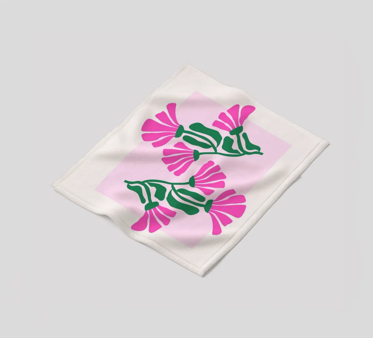Psychedelic Blob Flower Groovy Abstract Pop Art Print fleece blanket by NorwesClub