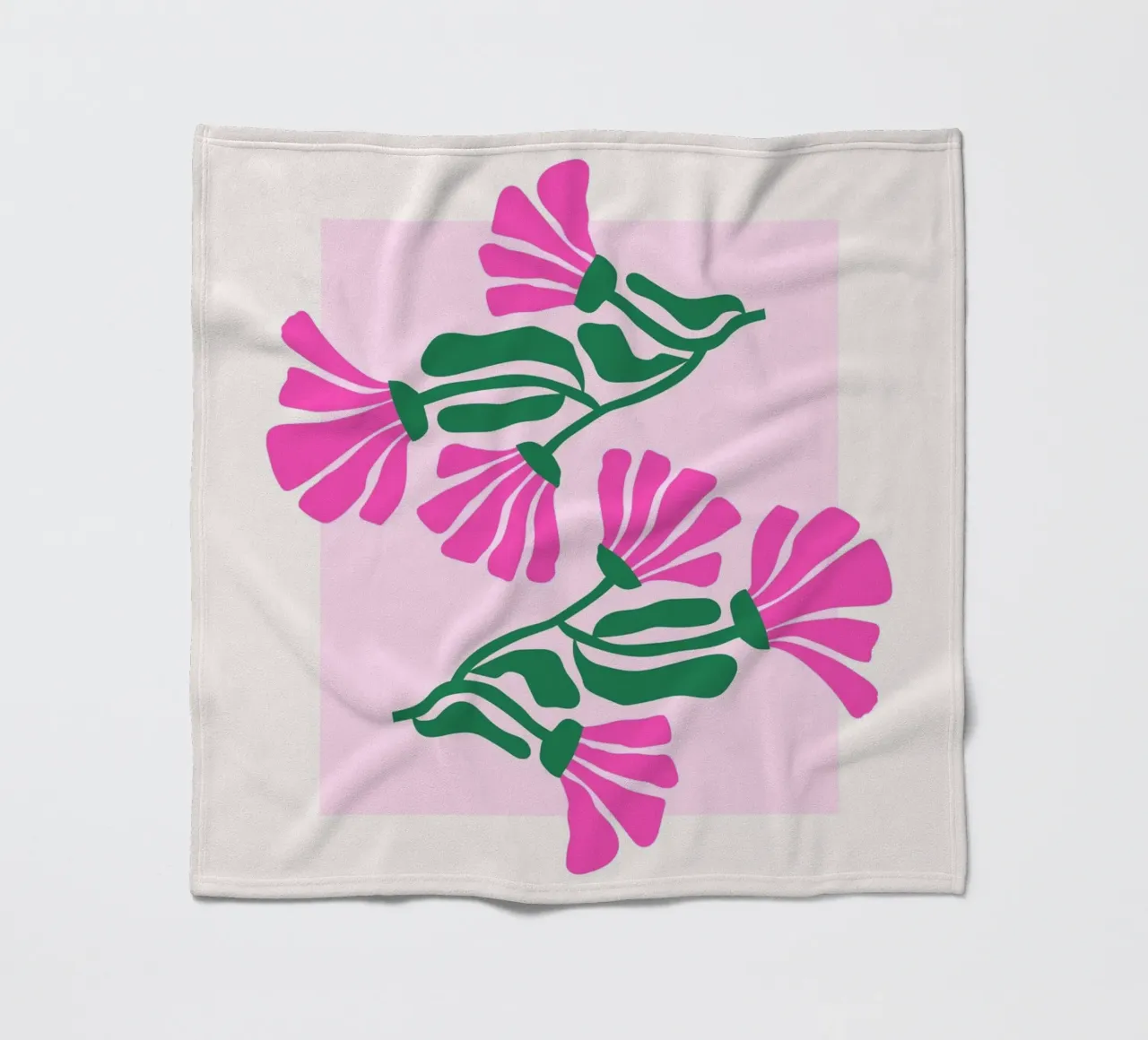 Psychedelic Blob Flower Groovy Abstract Pop Art Print fleece blanket by NorwesClub