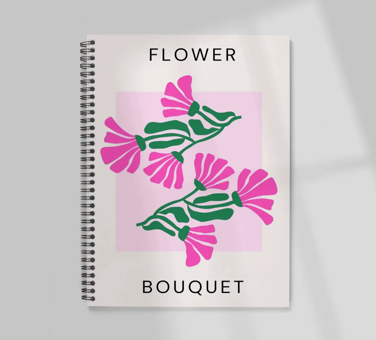 Psychedelic Blob Flower Groovy Abstract Pop Art Print spiral notebook by NorwesClub