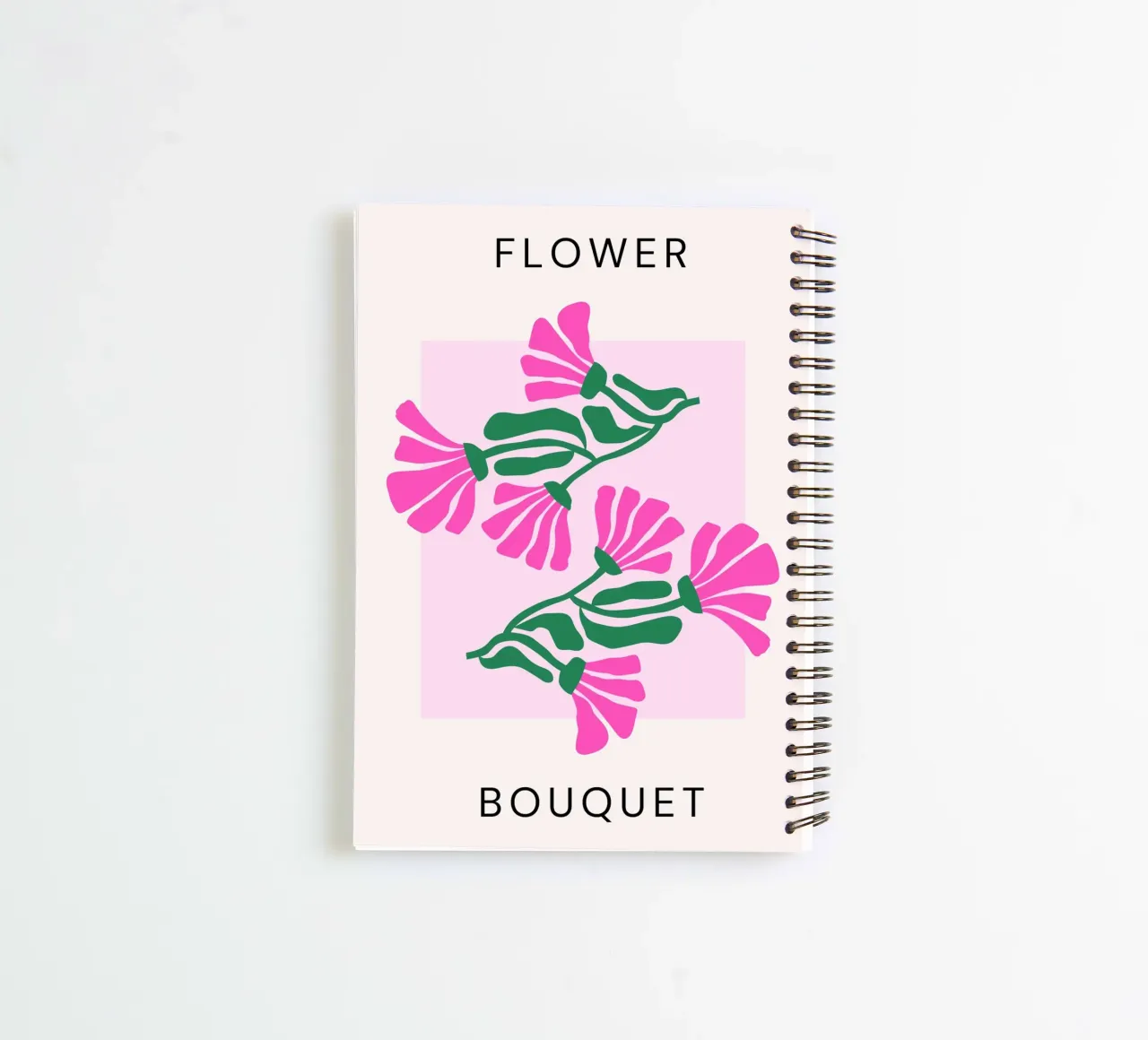 Psychedelic Blob Flower Groovy Abstract Pop Art Print spiral notebook by NorwesClub