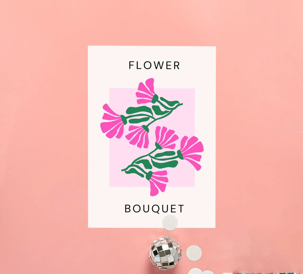 Psychedelic Blob Flower Groovy Abstract Pop Art Print autocollant de NorwesClub