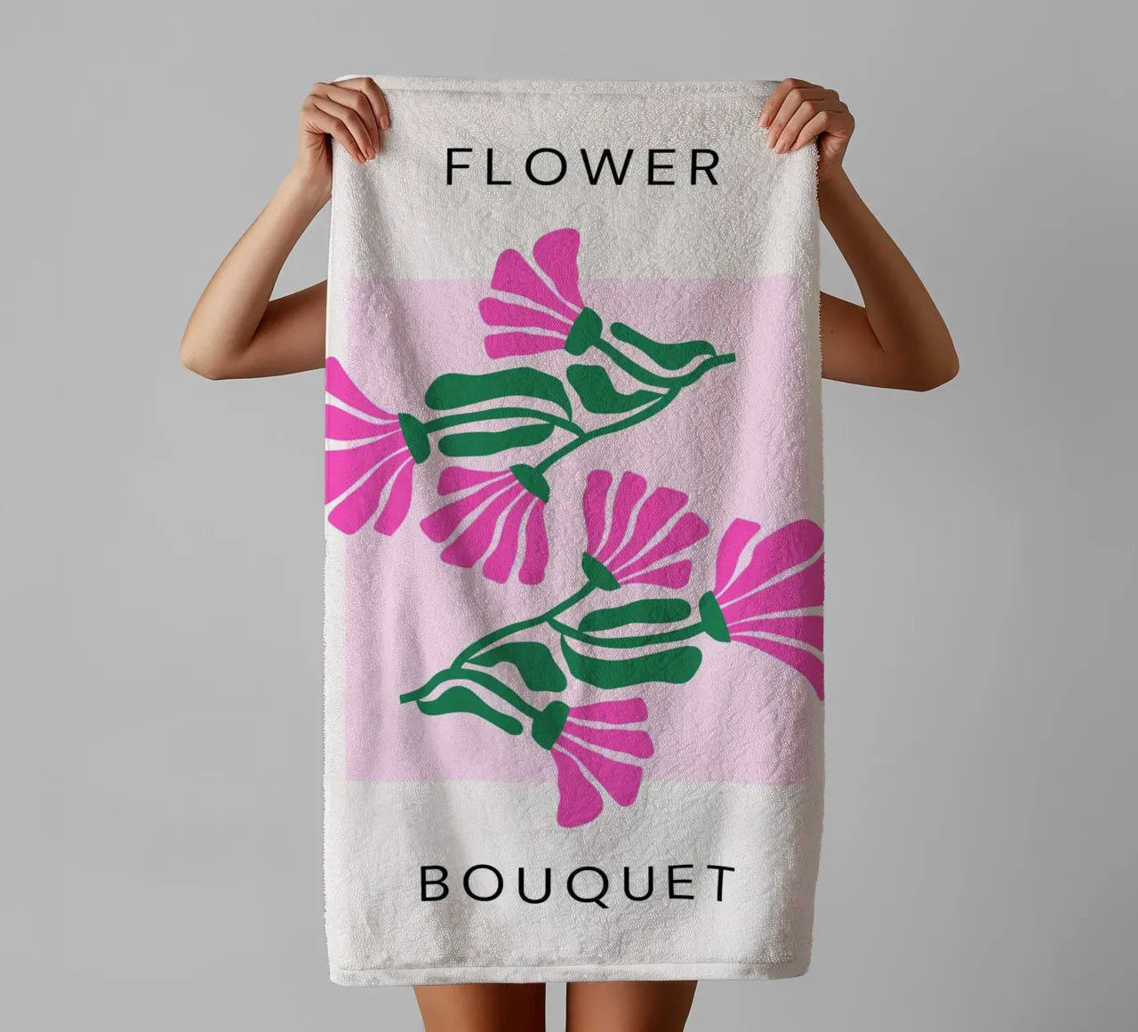 Psychedelische Blob Bloem Groovy Abstract Pop Art Print badhanddoek van NorwesClub