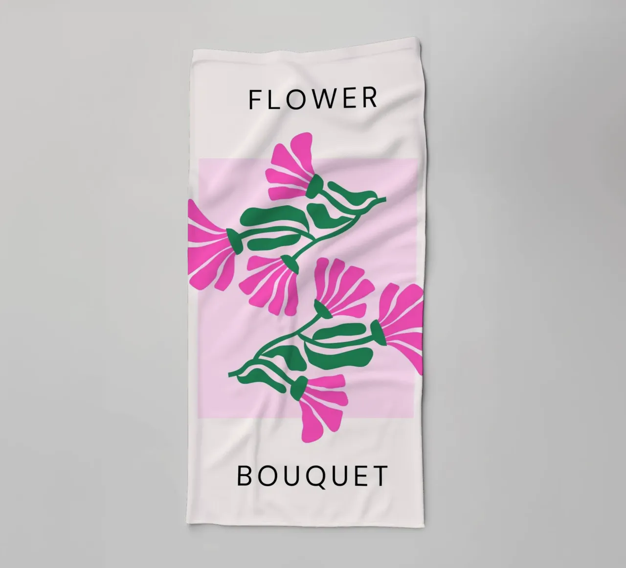 Psychedelische Blob Bloem Groovy Abstract Pop Art Print badhanddoek van NorwesClub