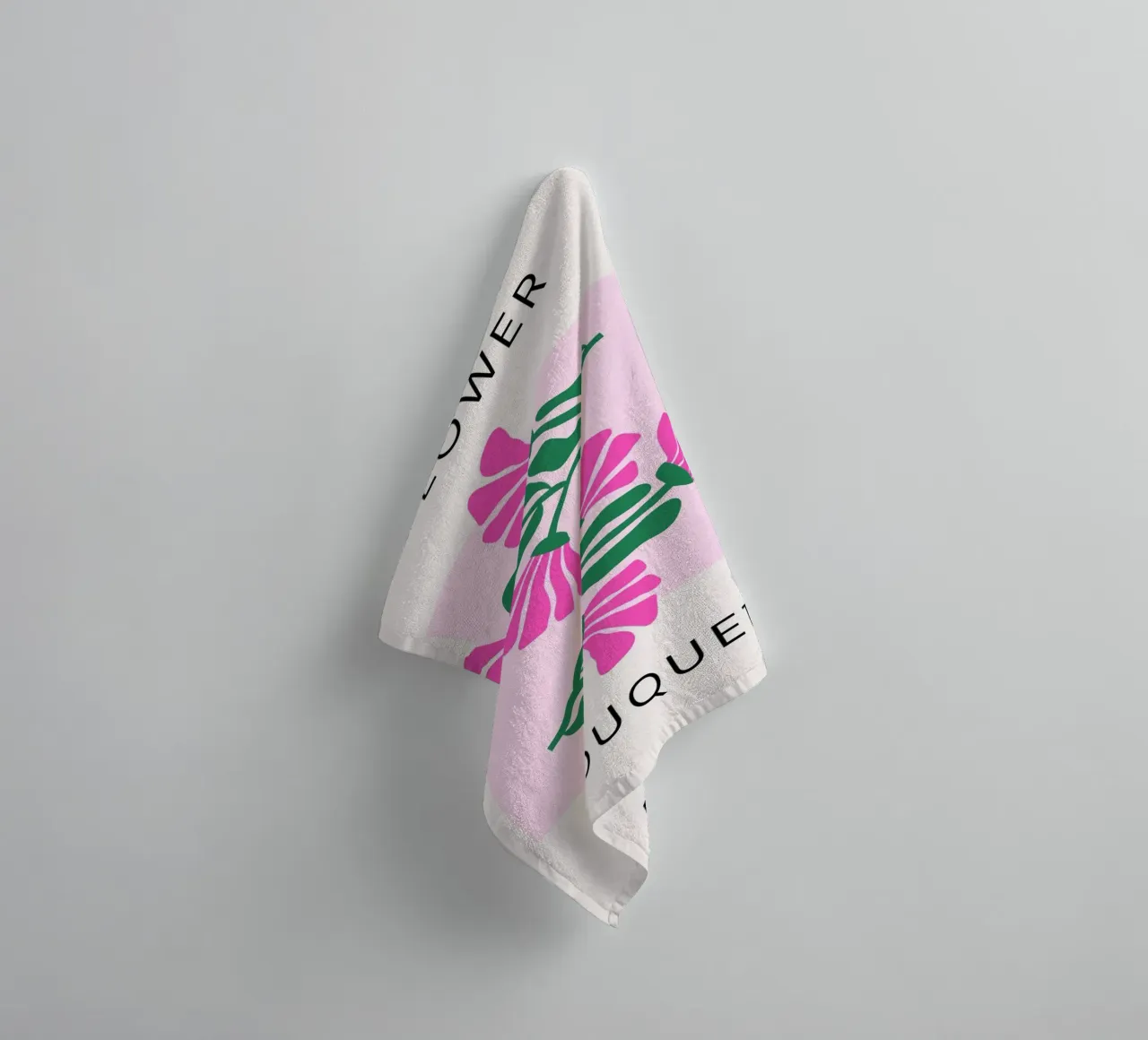 Psychedelische Blob Bloem Groovy Abstract Pop Art Print badhanddoek van NorwesClub