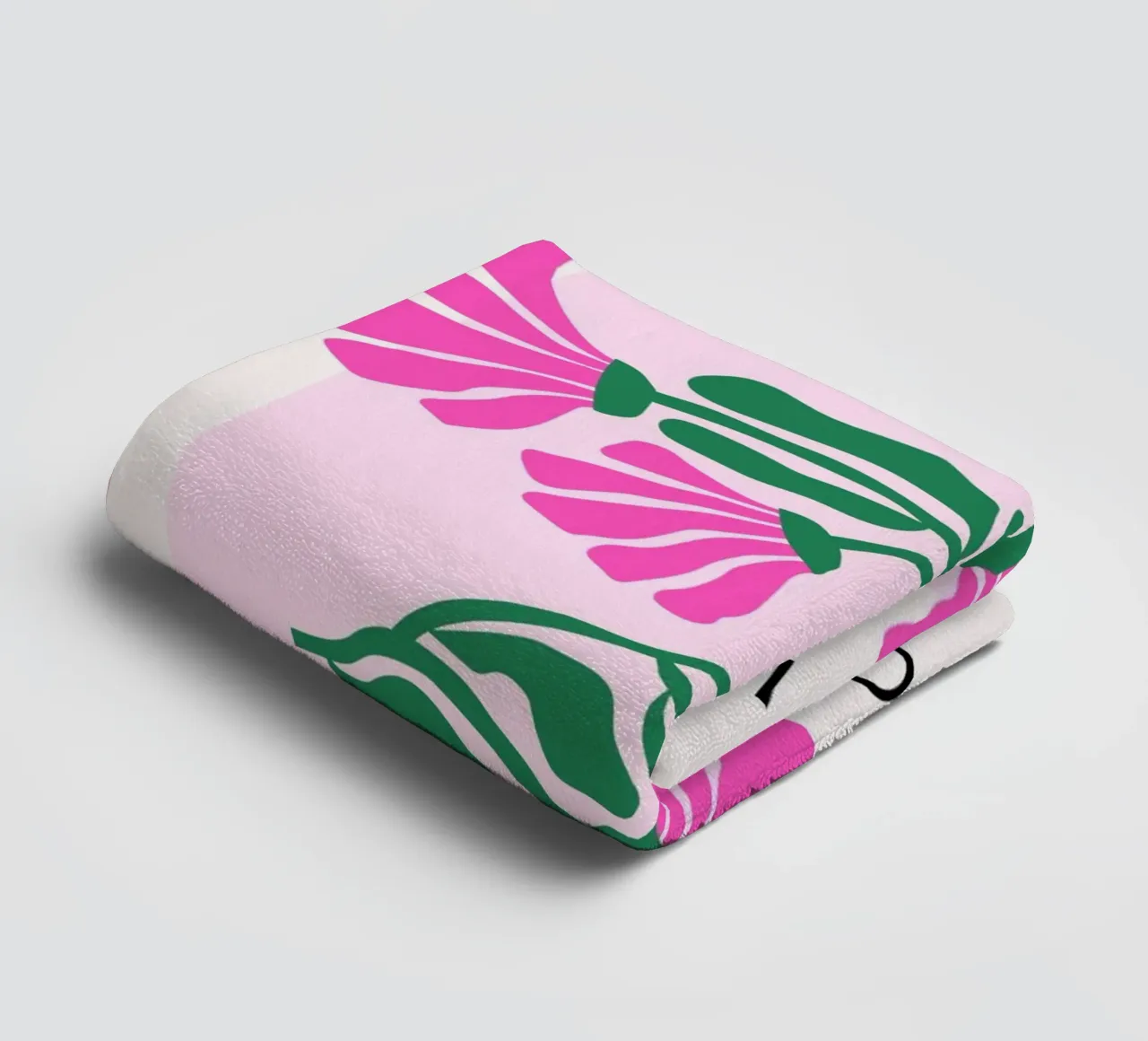 Psychedelische Blob Bloem Groovy Abstract Pop Art Print badhanddoek van NorwesClub