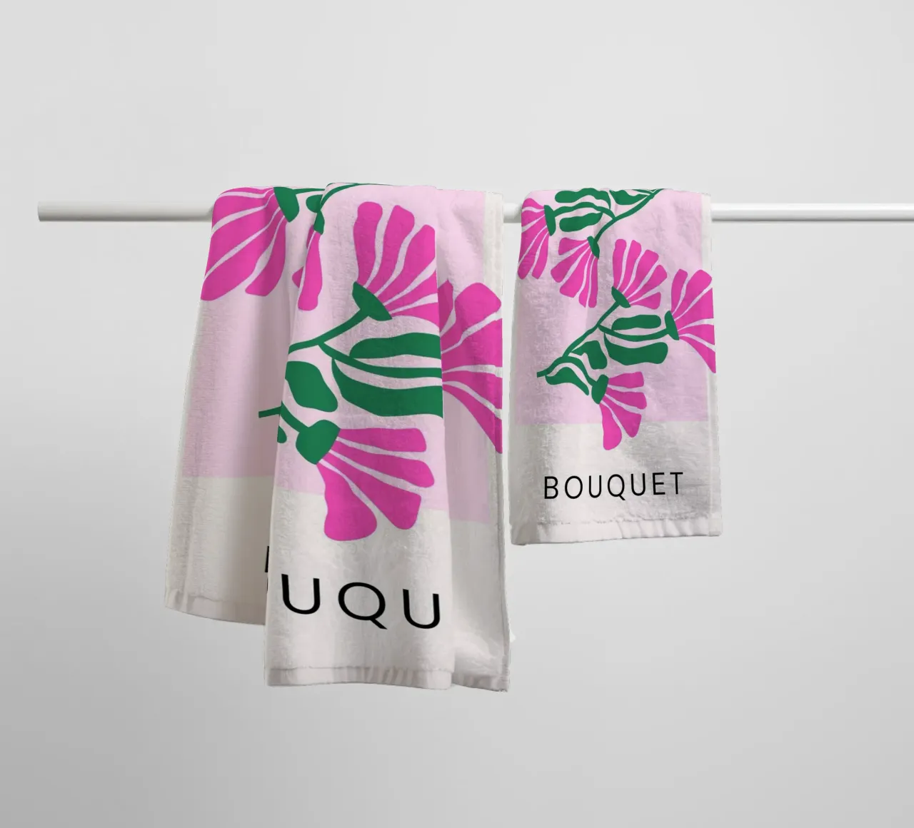 Psychedelische Blob Bloem Groovy Abstract Pop Art Print badhanddoek van NorwesClub