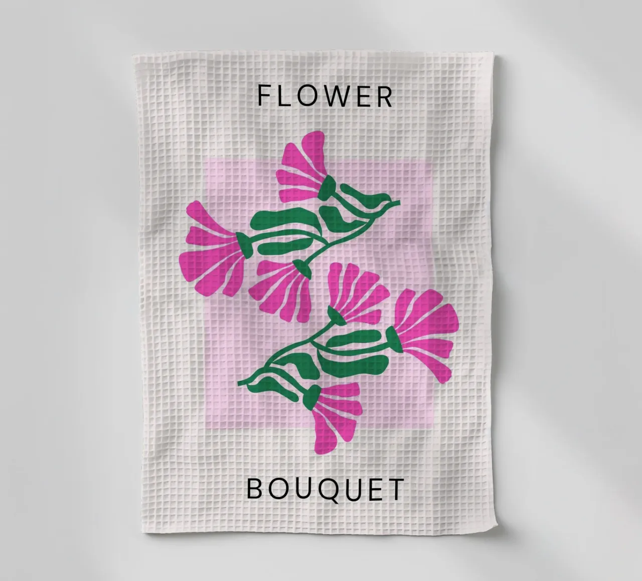 Psychedelic Blob Flower Groovy Abstract Pop Art Print tea towel by NorwesClub