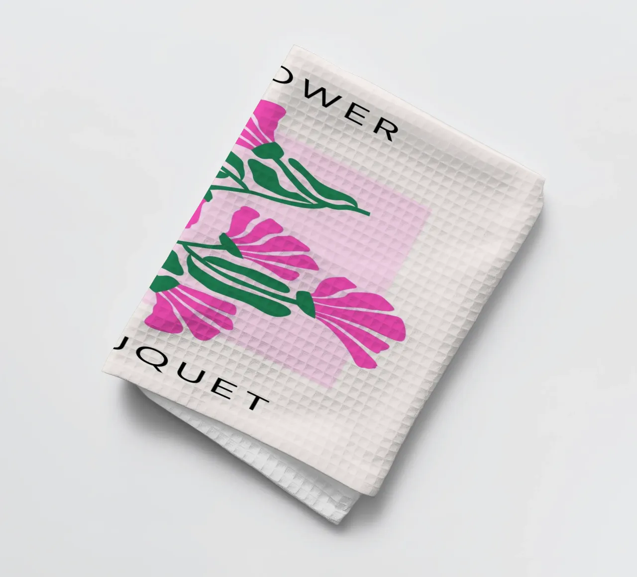 Psychedelic Blob Flower Groovy Abstract Pop Art Print tea towel by NorwesClub