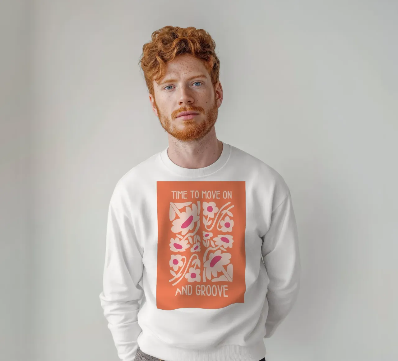 "Time To Move On" Psicodélico Retro Groovy Sun Pop Art sudadera de NorwesClub