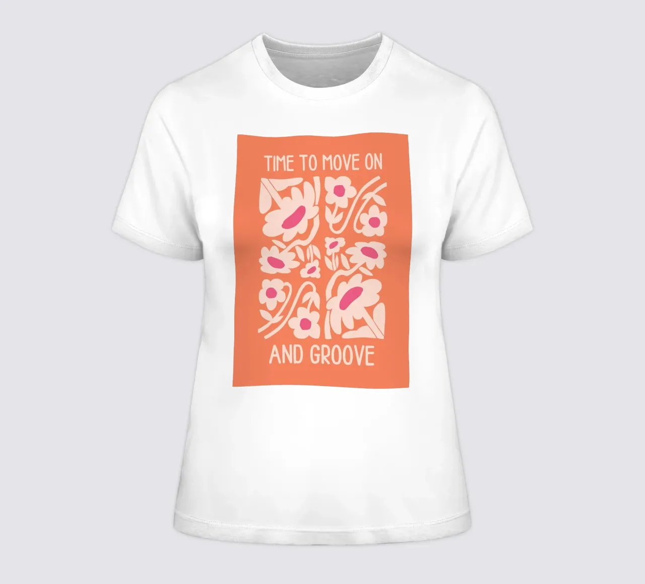 "Time To Move On" Psicodélico Retro Groovy Sun Pop Art camiseta de mujer de NorwesClub