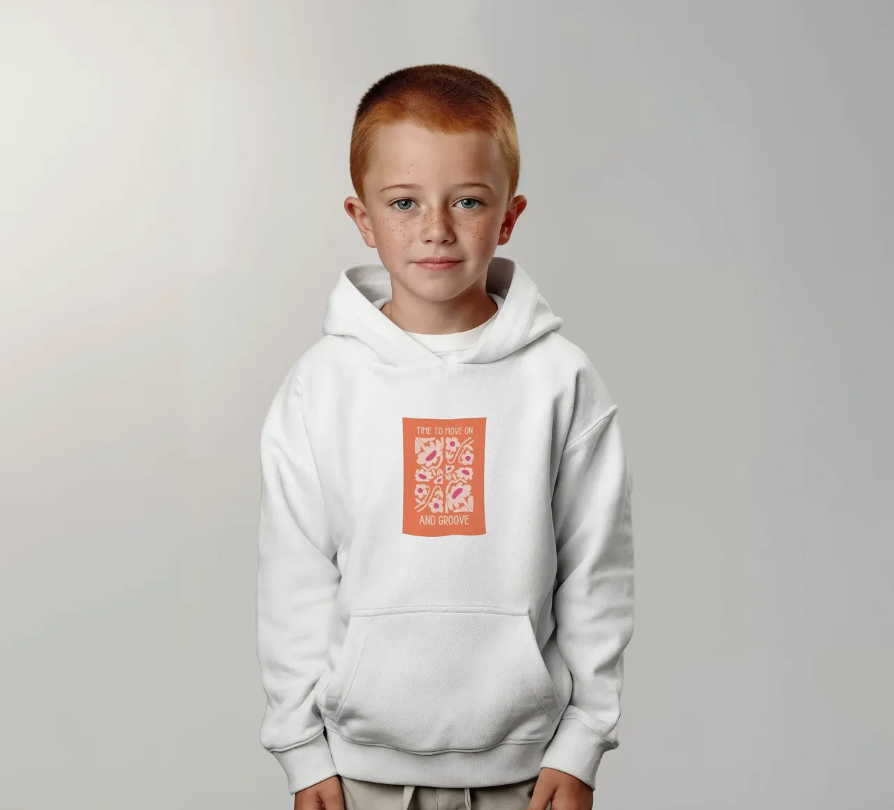 "Time To Move On" Psicodélico Retro Groovy Sun Pop Art sudadera con capucha para niño de NorwesClub
