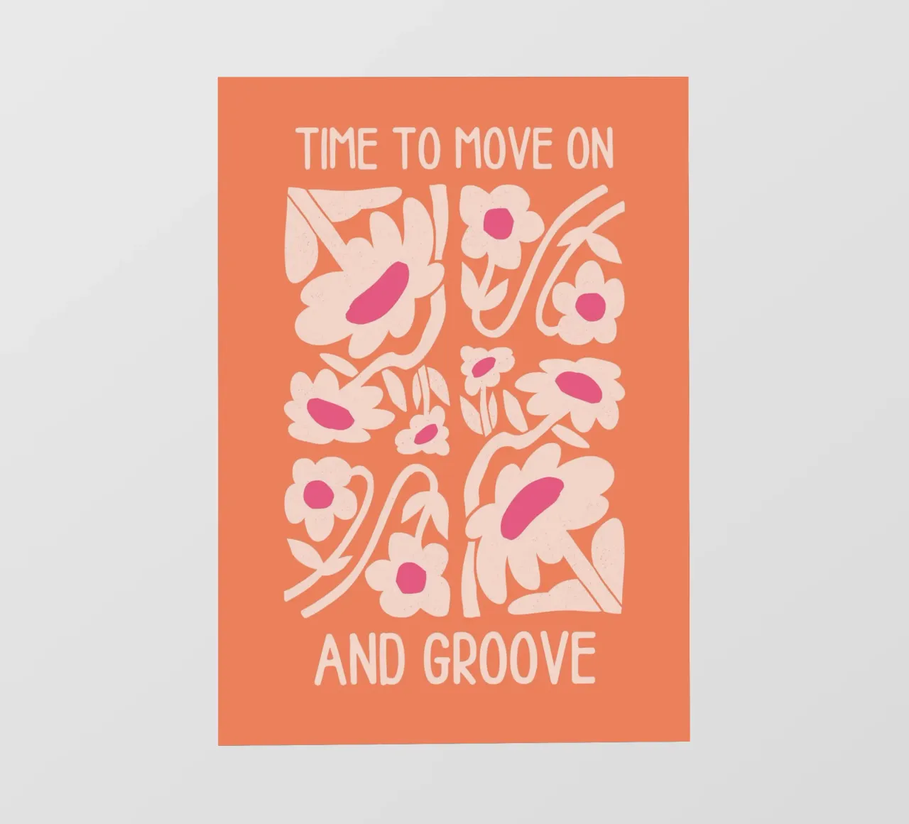 "Arte Pop Psichedelica Retro Groovy Sun "Time To Move On pellicola backlit da NorwesClub