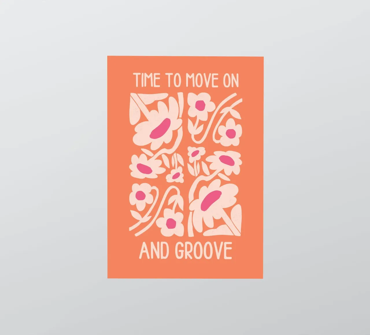 "Time To Move On" Psicodélico Retro Groovy Sun Pop Art pegatina de NorwesClub