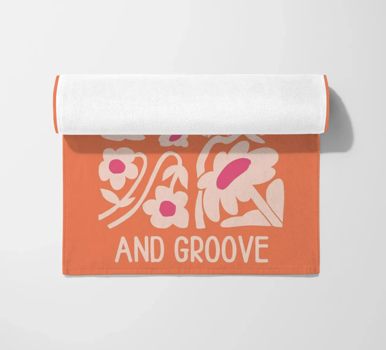 "Time To Move On" Psicodélico Retro Groovy Sun Pop Art toalla de playa de NorwesClub