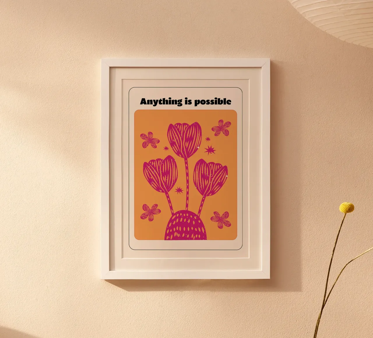 "Anything Is Possible" Psychedelic Retro Affirmation Pop Art hahnemühle by NorwesClub