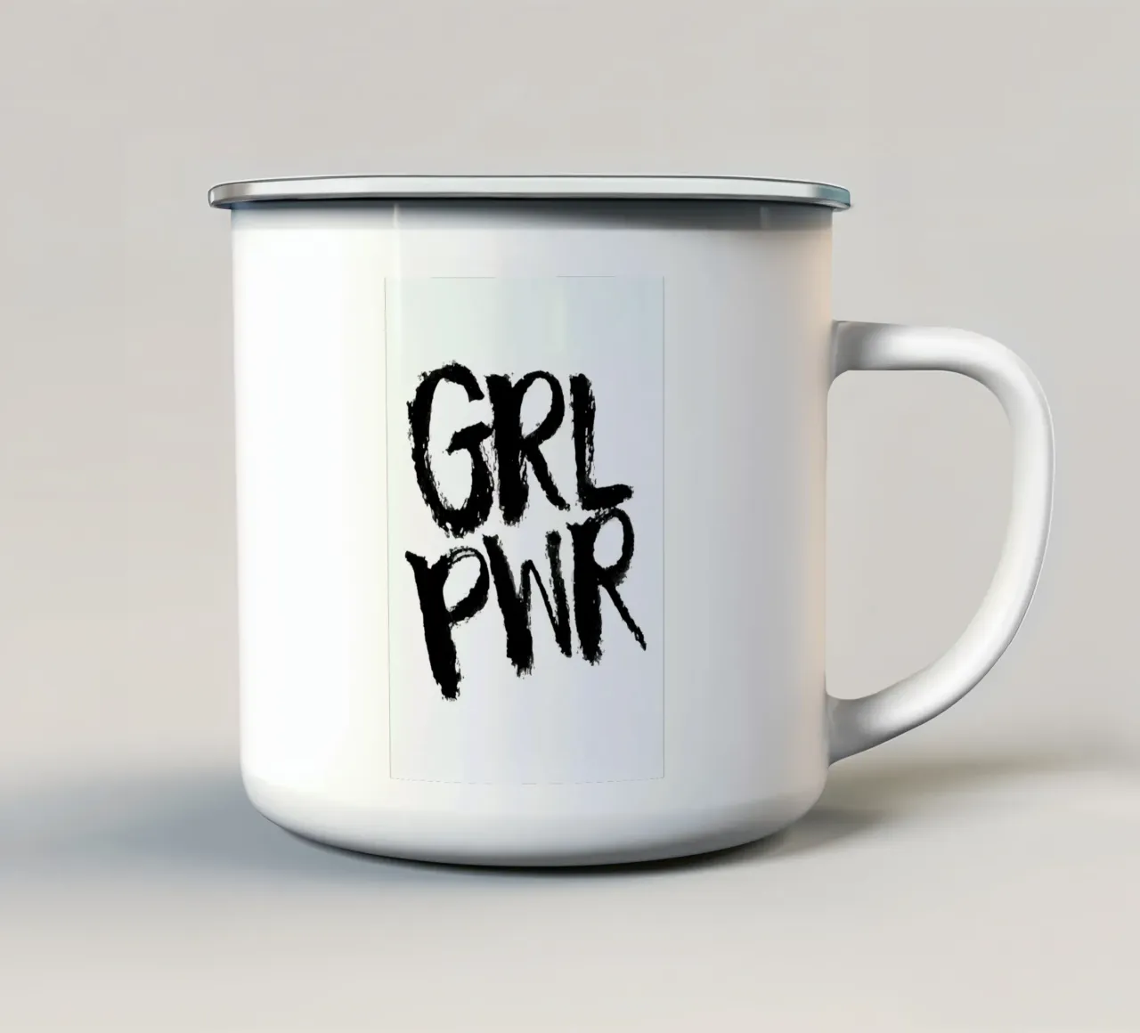 Grl Pwr taza de esmalte de Dead Language