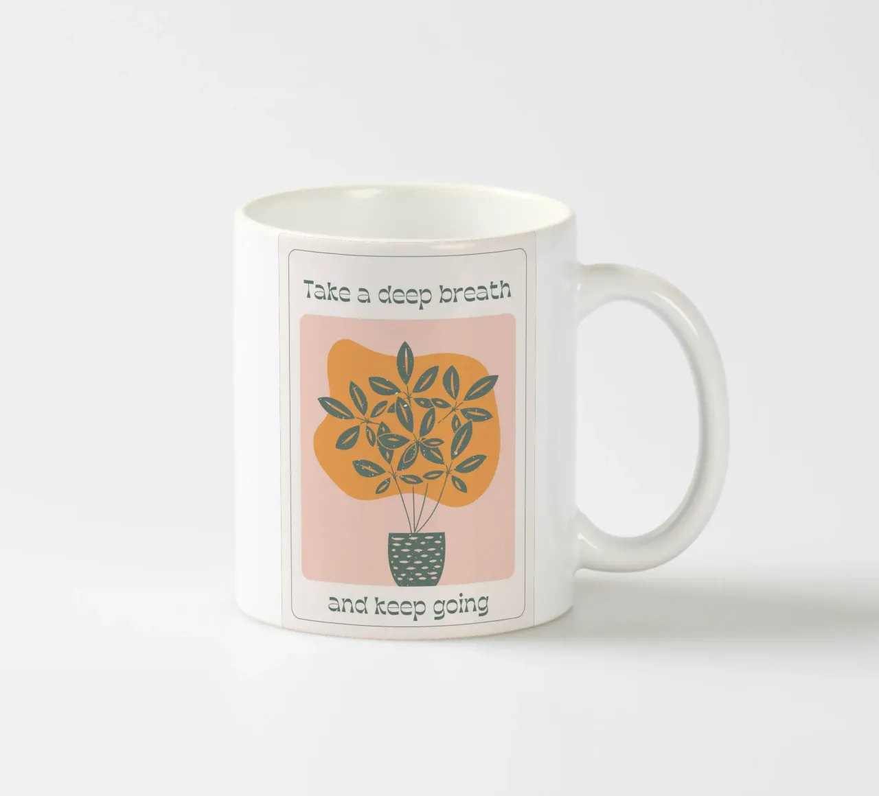 Arte pop psichedelica positiva e retrò "Take A Deep Breath". tazza in ceramica da NorwesClub