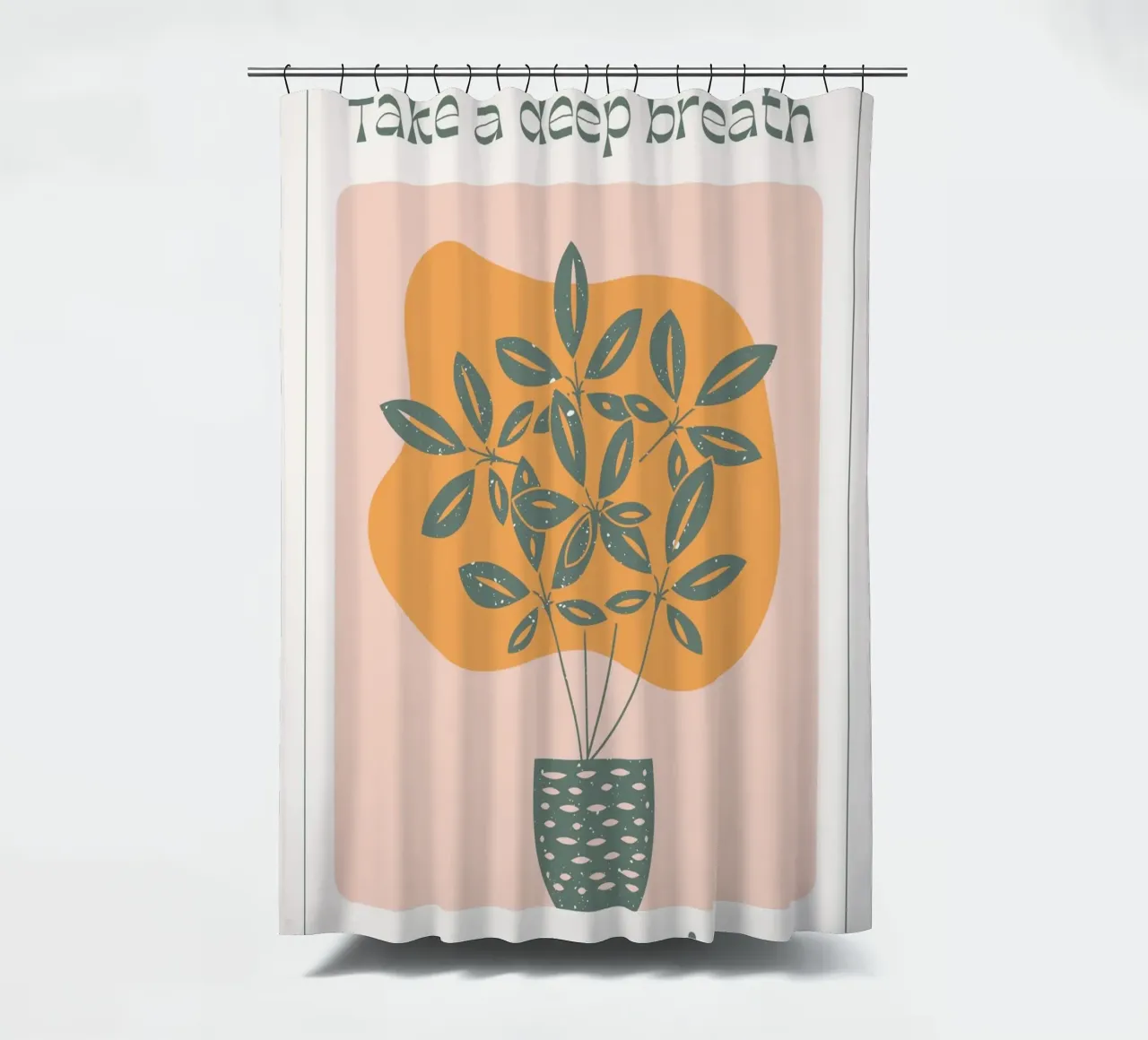Arte pop psichedelica positiva e retrò "Take A Deep Breath". tenda da doccia da NorwesClub