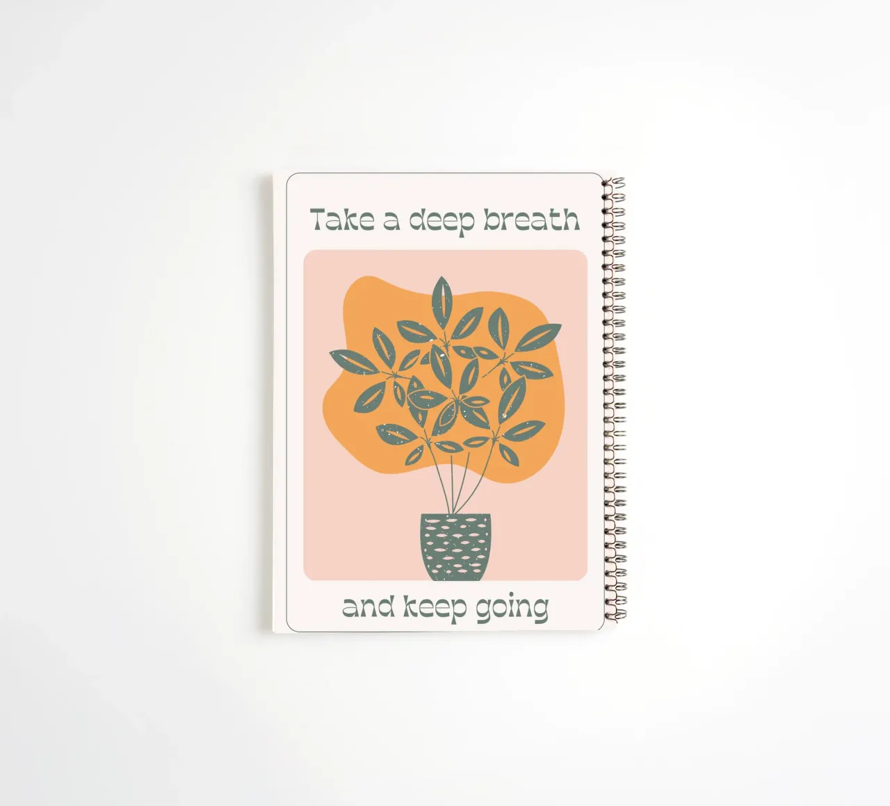"Take A Deep Breath" Retro Positive Psychedelic Pop Art spiral notebook by NorwesClub