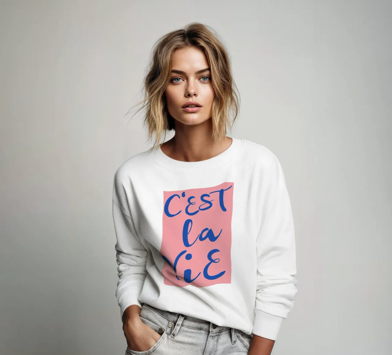 "C'est La Vie" Retro Psychedelic Abstract Pop Art Print sweat de NorwesClub