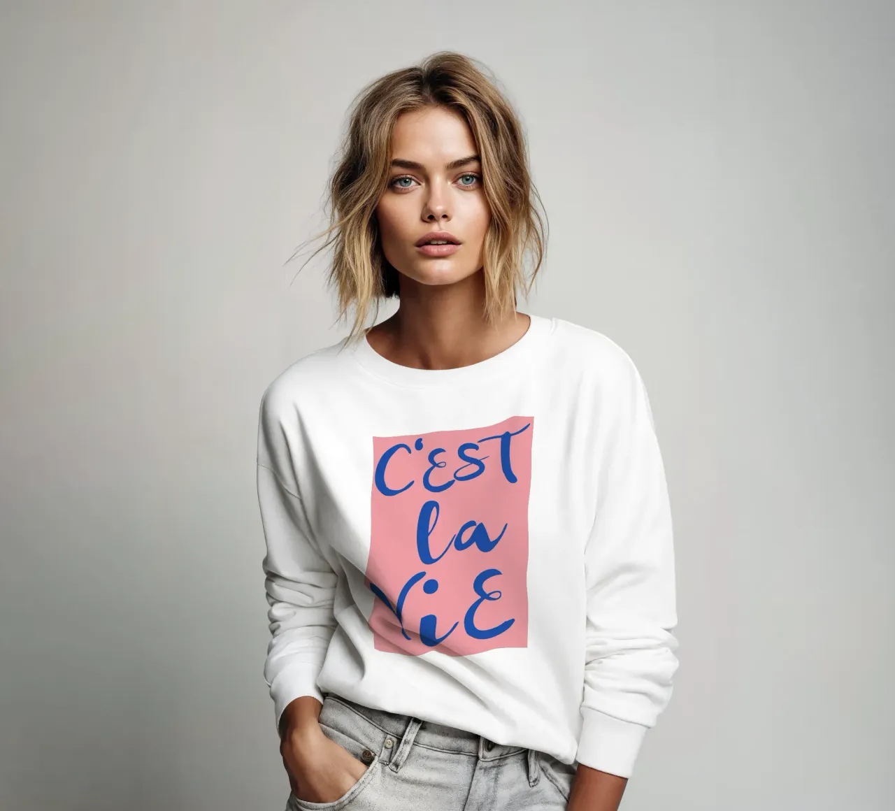 "C'est La Vie" Retro Psychedelic Abstract Pop Art Print sweat de NorwesClub
