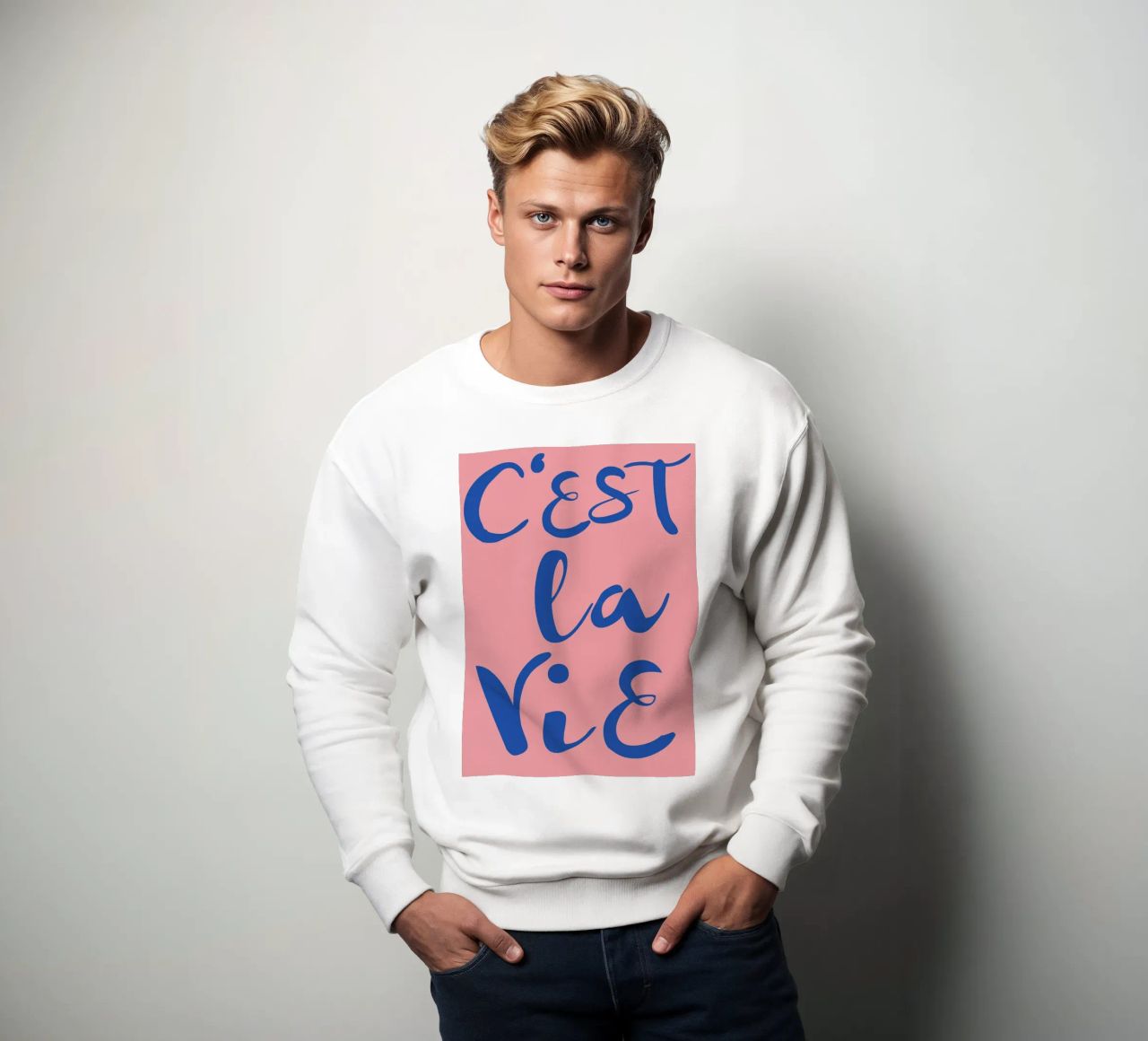 "C'est La Vie" Retro Psychedelic Abstract Pop Art Print sweat de NorwesClub