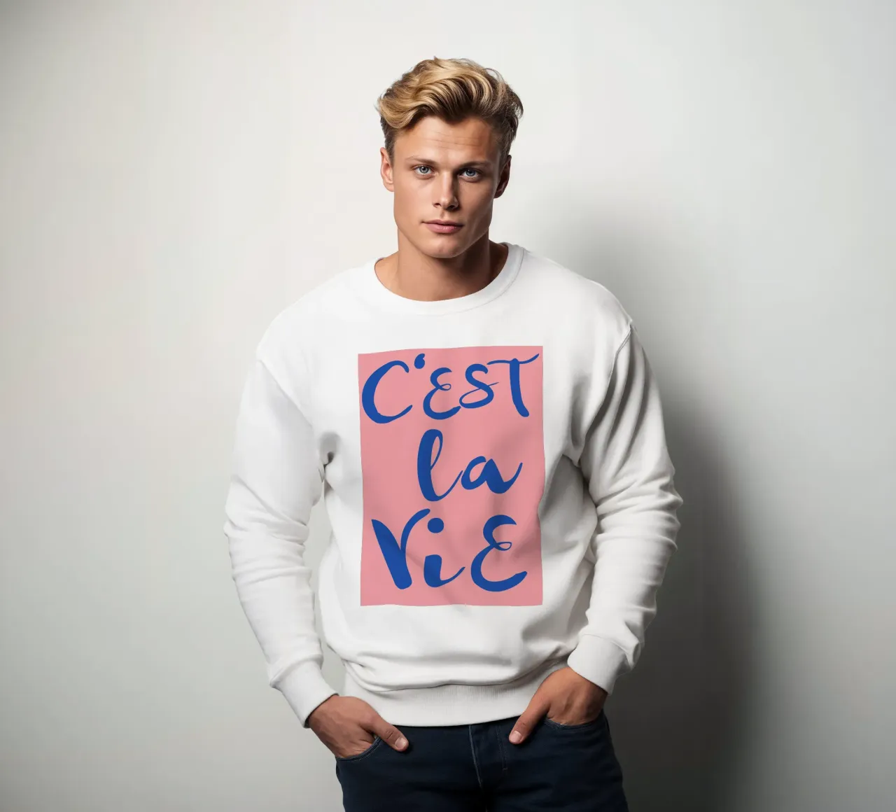 "C'est La Vie" Retro Psychedelic Abstract Pop Art Print sweat de NorwesClub