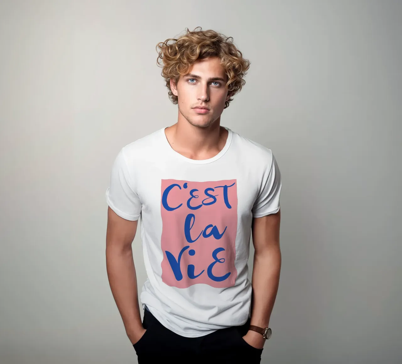 "C'est La Vie" Retro Psychedelic Abstract Pop Art Print t-shirt by NorwesClub
