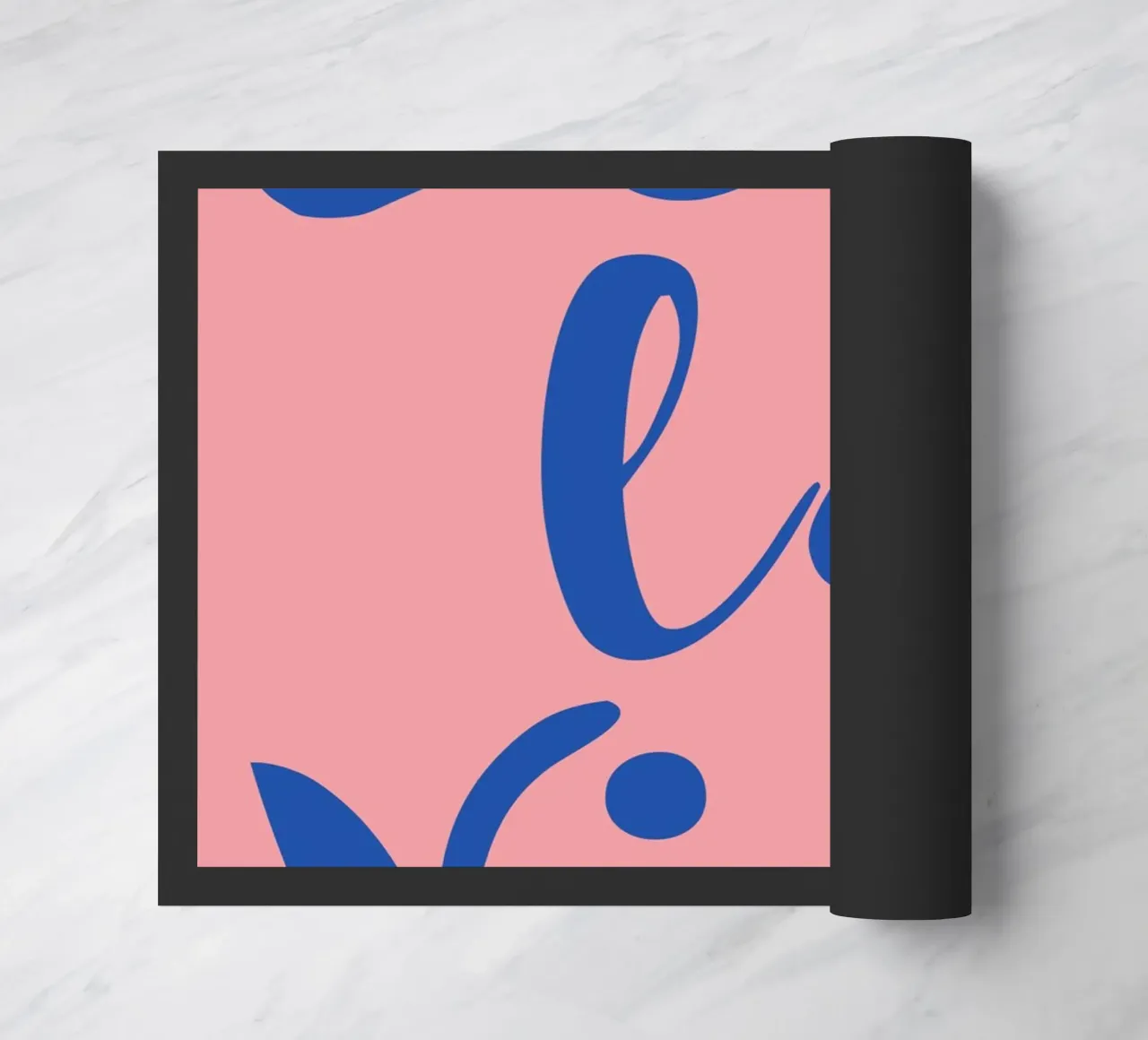 "C'est La Vie" Retro Psychedelic Abstract Pop Art Print doormat by NorwesClub