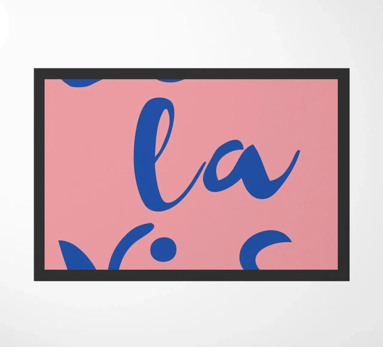 "C'est La Vie" Retro Psychedelic Abstract Pop Art Print doormat by NorwesClub