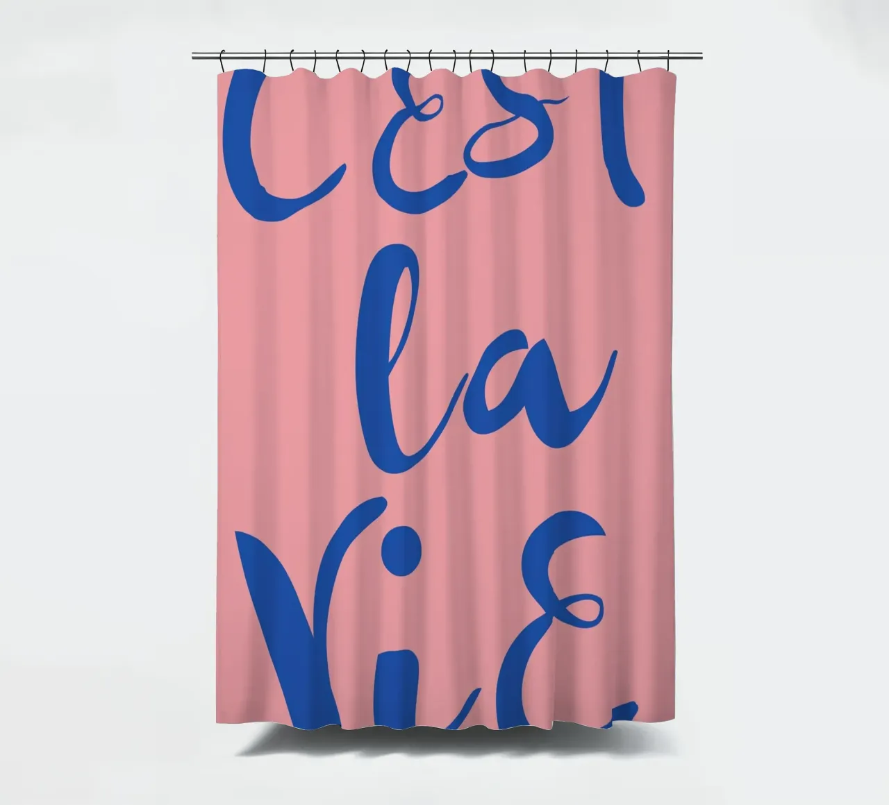 "C'est La Vie" Retro Psychedelic Abstrakte Pop Art Druck Duschvorhang von NorwesClub