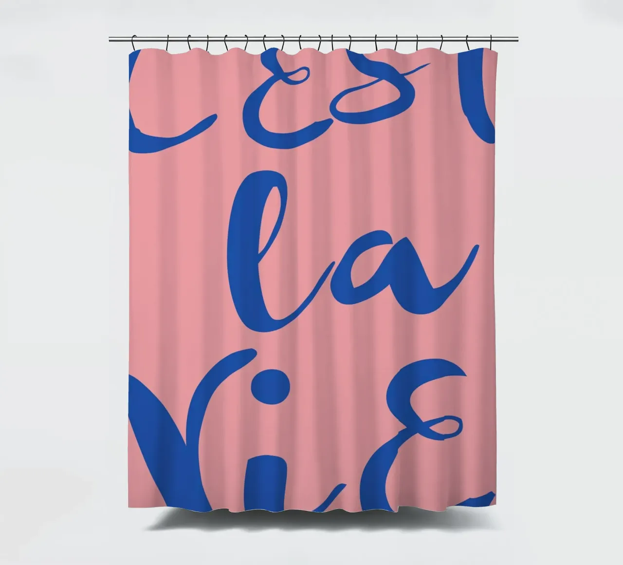 "C'est La Vie" Retro Psychedelic Abstrakte Pop Art Druck Duschvorhang von NorwesClub