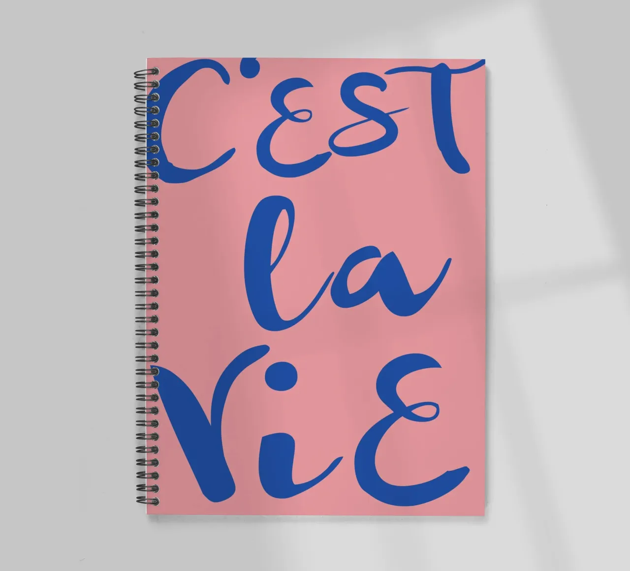 "C'est La Vie" Retro Psychedelic Abstract Pop Art Print spiral notebook by NorwesClub