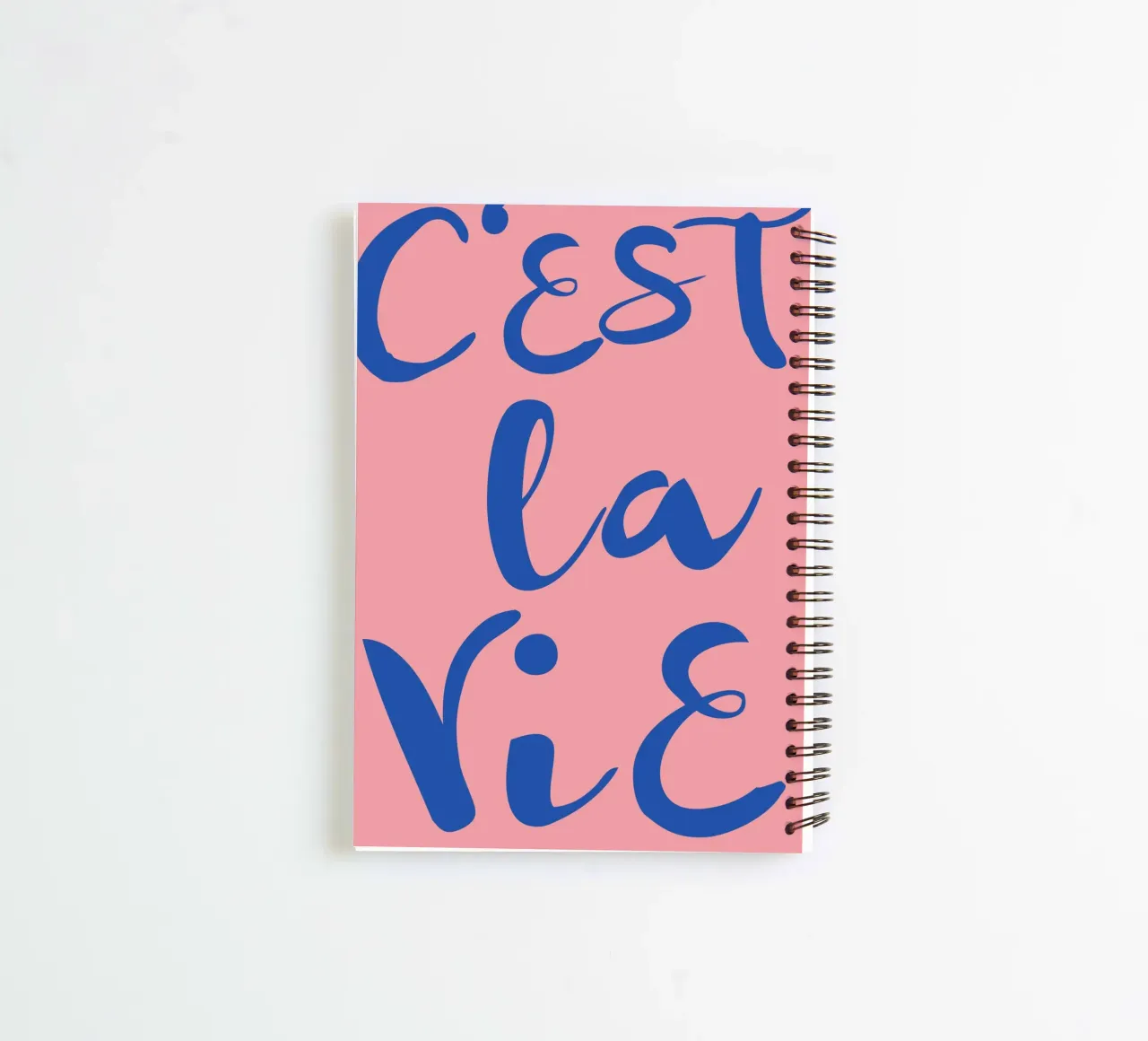 "C'est La Vie" Retro Psychedelic Abstract Pop Art Print spiral notebook by NorwesClub