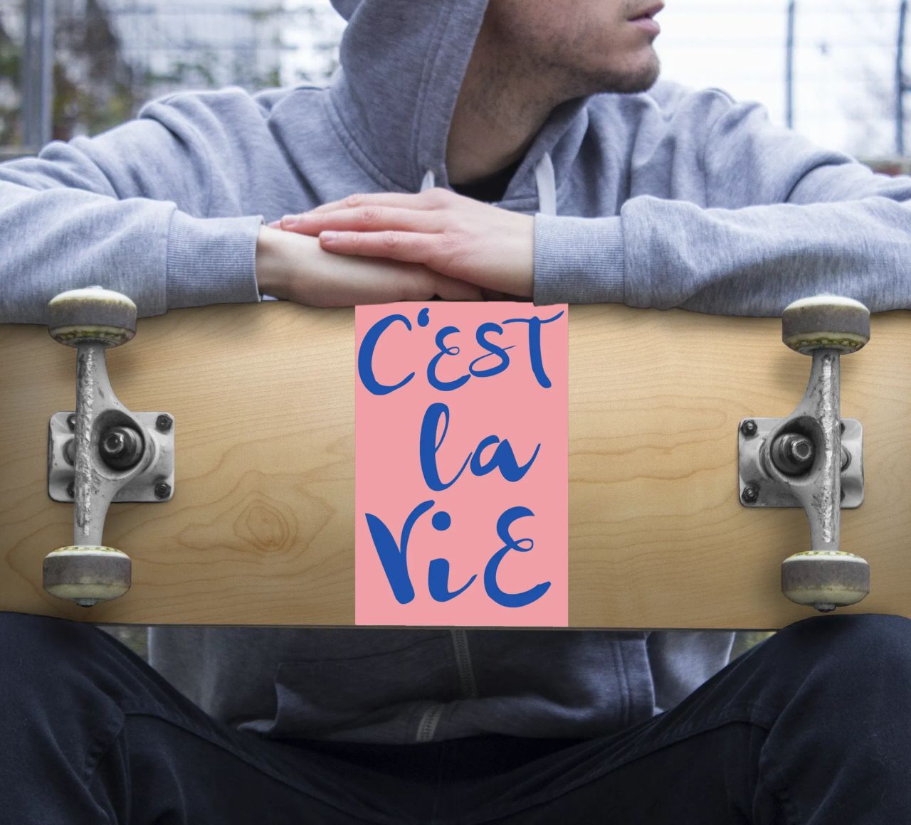 "C'est La Vie" Retro Psychedelic Abstract Pop Art Print autocollant de NorwesClub