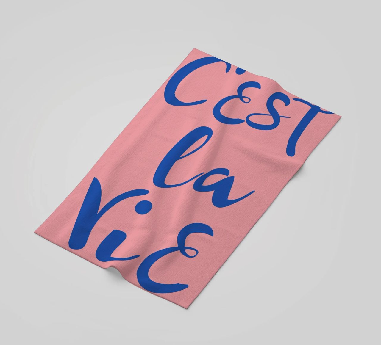 "C'est La Vie" Retro Psychedelic Abstract Pop Art Print beach towel by NorwesClub