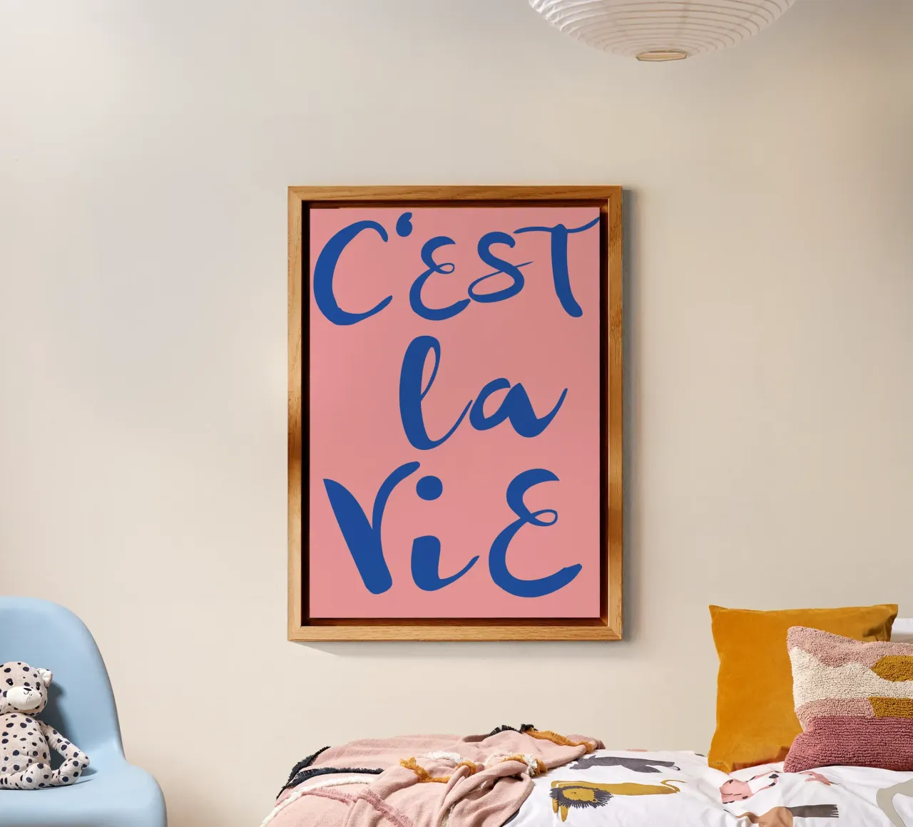 "C'est La Vie" Retro Psychedelic Abstract Pop Art Print alu-dibond by NorwesClub