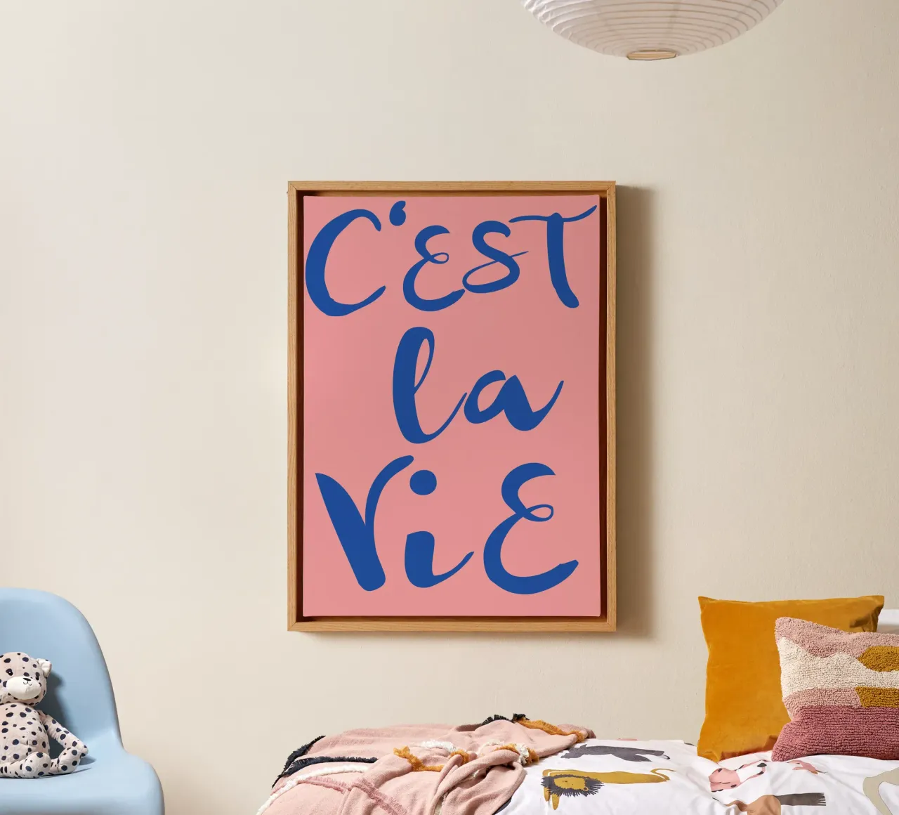 "C'est La Vie" Retro Psychedelic Abstract Pop Art Print canvas by NorwesClub