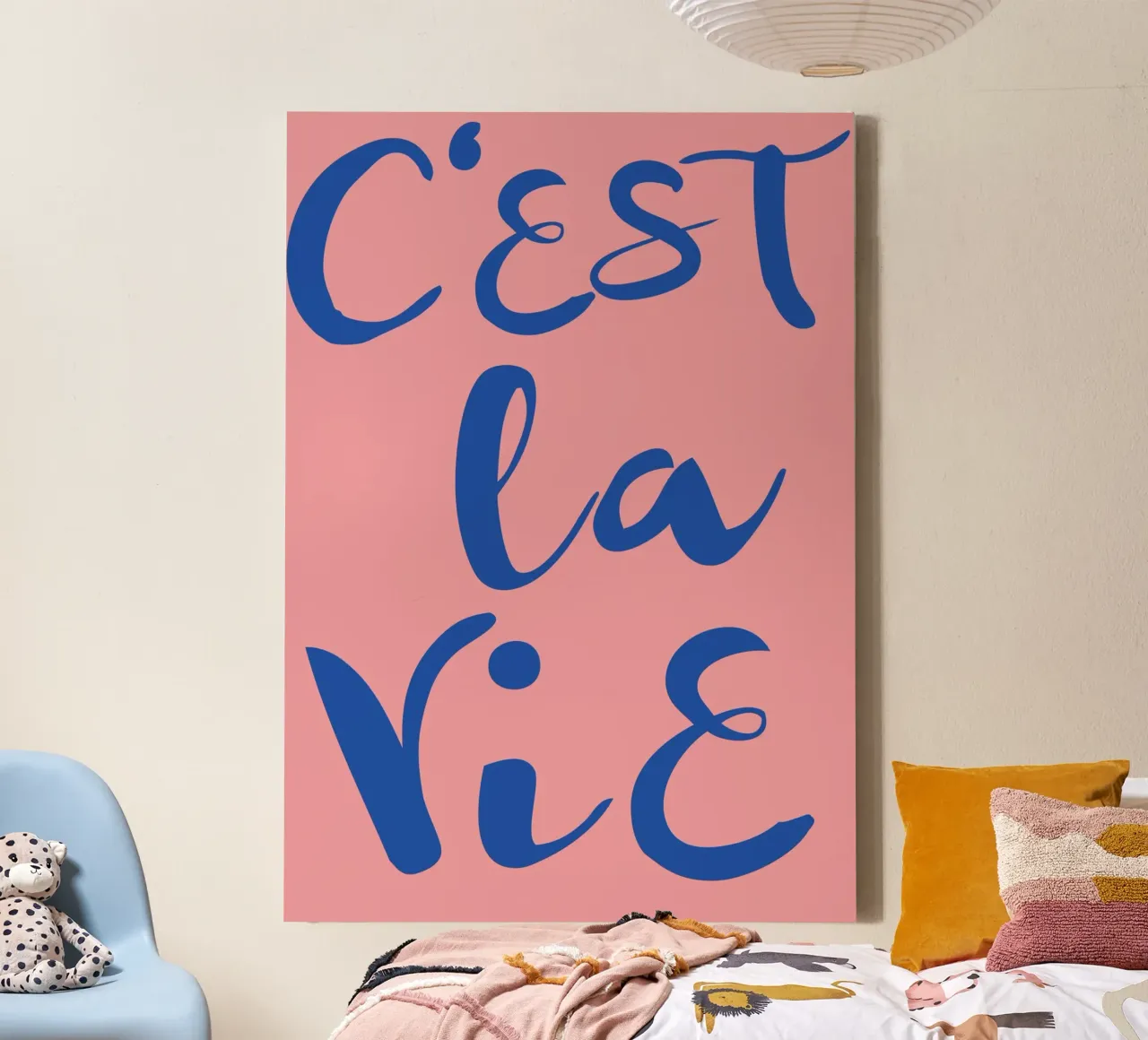 "C'est La Vie" Retro Psychedelic Abstract Pop Art Print canvas by NorwesClub