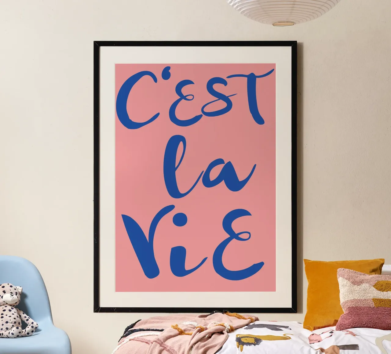 "C'est La Vie" Retro Psychedelic Abstract Pop Art Print hahnemühle by NorwesClub